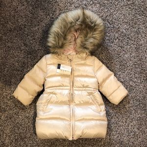 Toddler down jacket faux fur